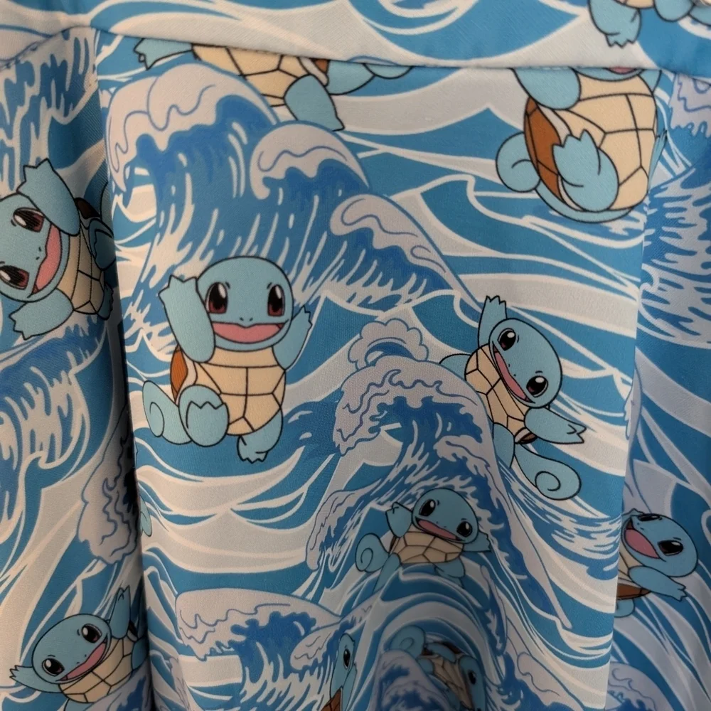 Blue Hot Topic Pokemon Size Small (Juniors) Squirtle Emo Scene Suspender Skirt